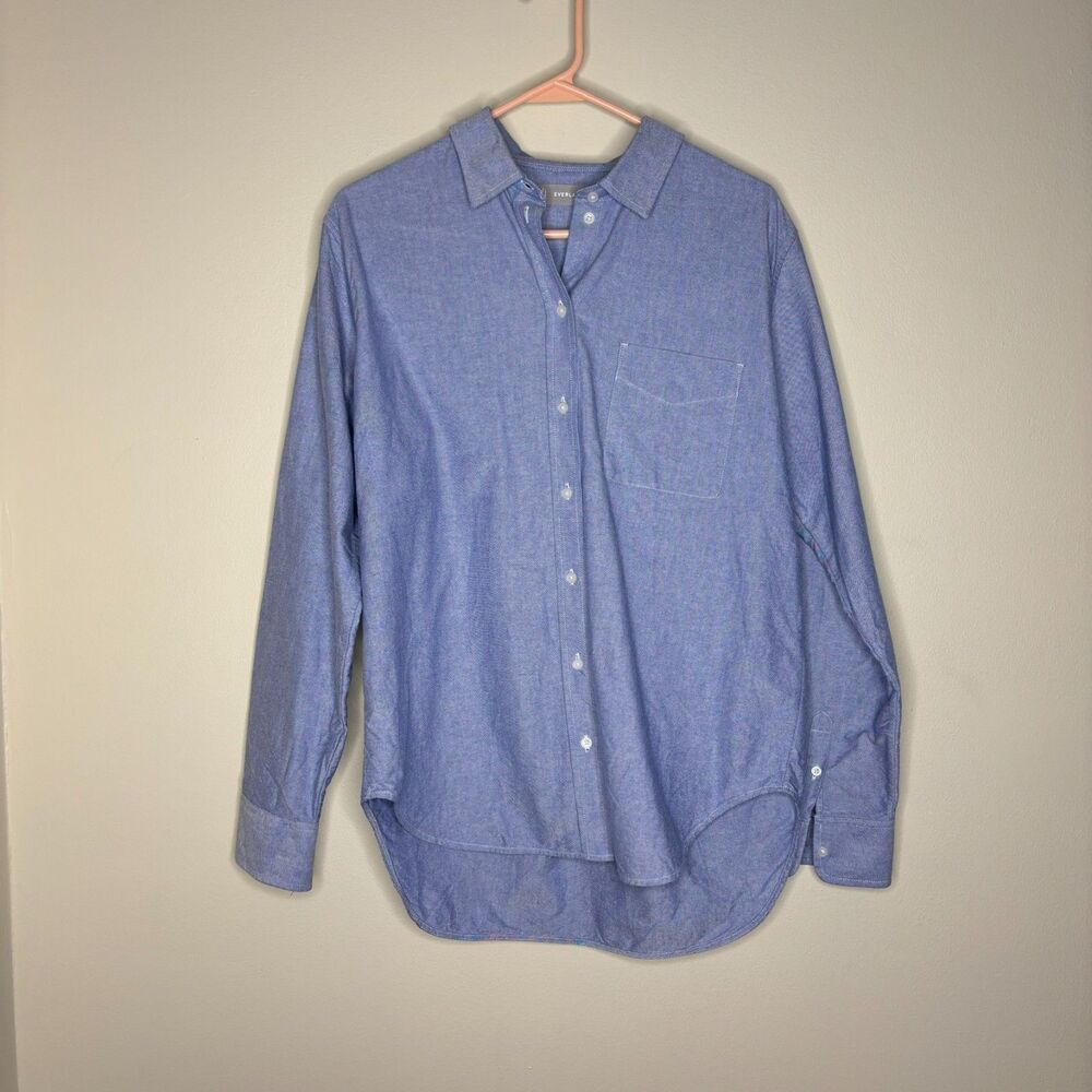 Everlane Womens Button Down Blue Shirt Size 10